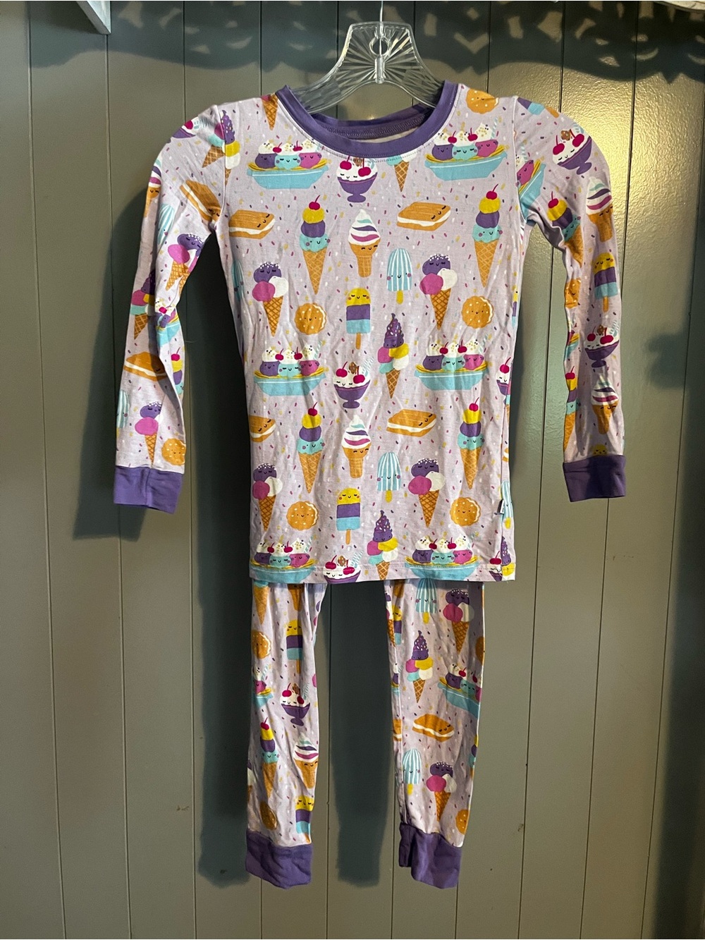 Little Sleepies two-piece pajama set in the "Wildberry Ice Cream Social"